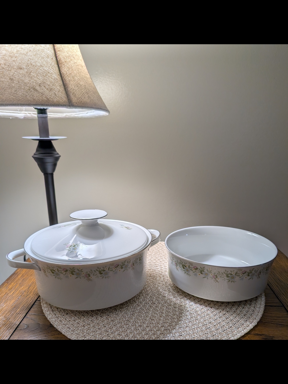Vintage Johann Haviland Bavaria Germany Floral Casserole & Bowl Set